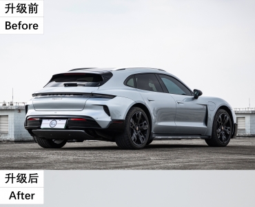 保时捷Taycan 加装Kburning品牌KDA碳纤维中翼